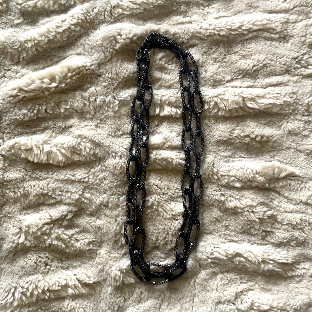 Lisa Freede gunmetal mesh necklace